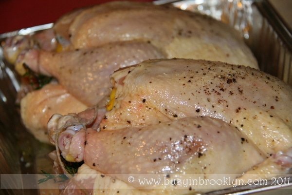 Busy in Brooklyn » Blog Archive » Lemon & Garlic Whole Roasted Chickens