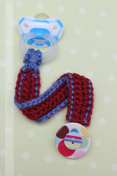 Crochet animal pacifier online holder