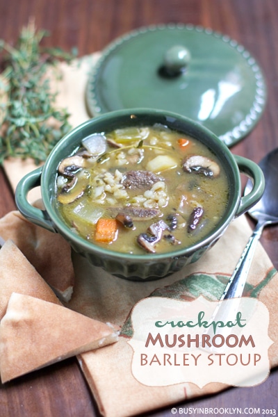 Crock Pot Mushroom Barley Soup - Jewish Moms & Crafters