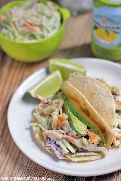 Fish Tacos With Broccoli Slaw Busy In Brooklyn