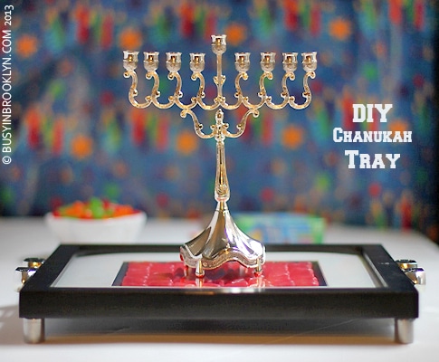 DIY Candy Mosaic Chanukah Tray