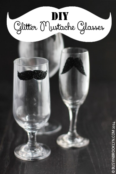 DIY Glitter Mustache Glasses