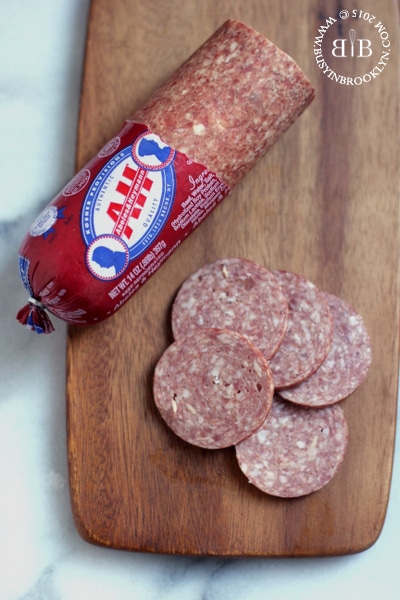 Beer Battered Salami Chips with Beer Mustard – Busy in Brooklyn