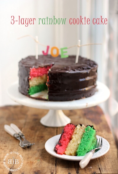 3-Layer Rainbow Cookie Cake
