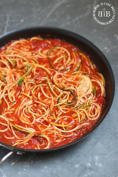 Cheesy Zoodle Marinara + Zoodles 101 – Busy in Brooklyn