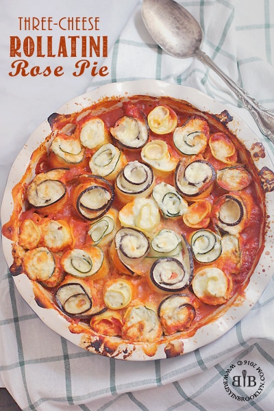 Three-Cheese Rollatini Rose Pie