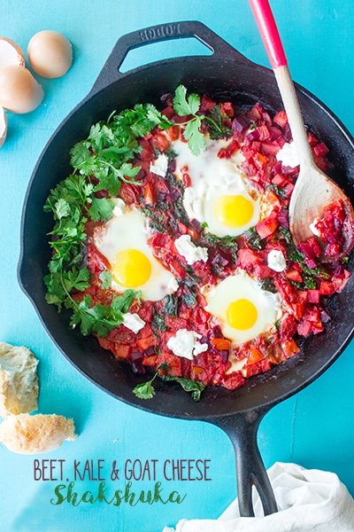 Beet, Kale & Goat Cheese Shakshuka