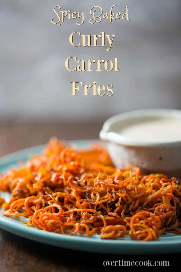 Spicy Spiralized Sweet Potato Fries (Gluten-Free, Paleo, Oil-Free)