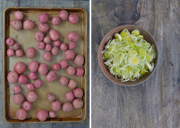 Roasted Smashed Potatoes With Leeks Busy In Brooklyn