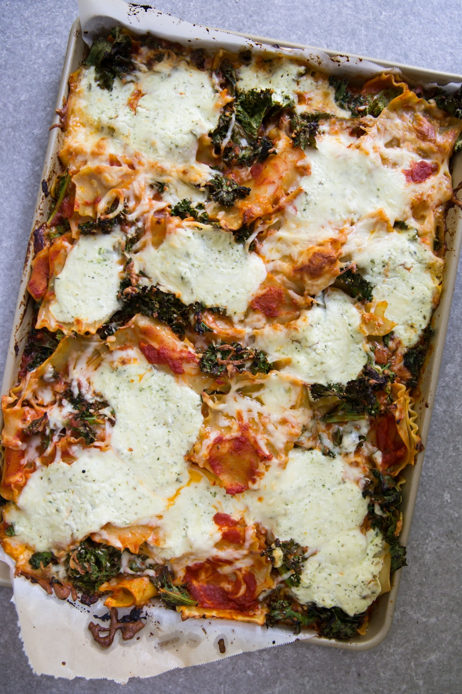 Simple Spinach Lasagna In Lasagna Trio Pan