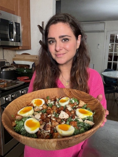 Devil-ish Egg Chicken Caesar Salad